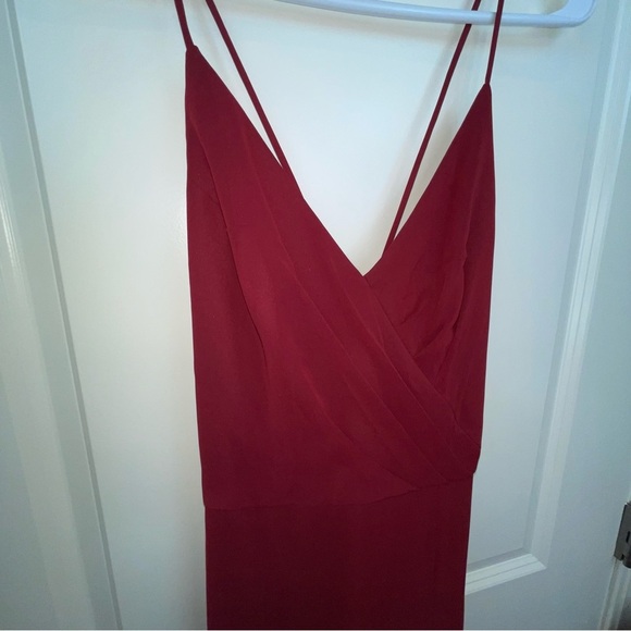 Dessy Collection Thread Criss Cross Back Mermaid Wrap Dress Sz 4 - Picture 6 of 16